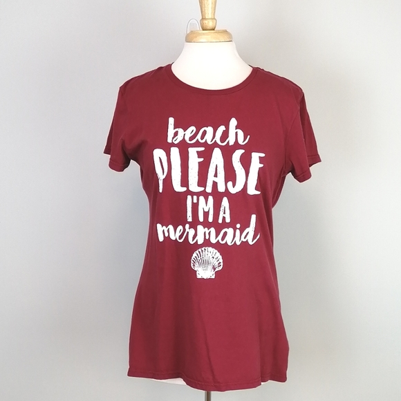 Air Waves Tops - Air Waves "Beach Please I'm a Mermaid" Graphic Tee